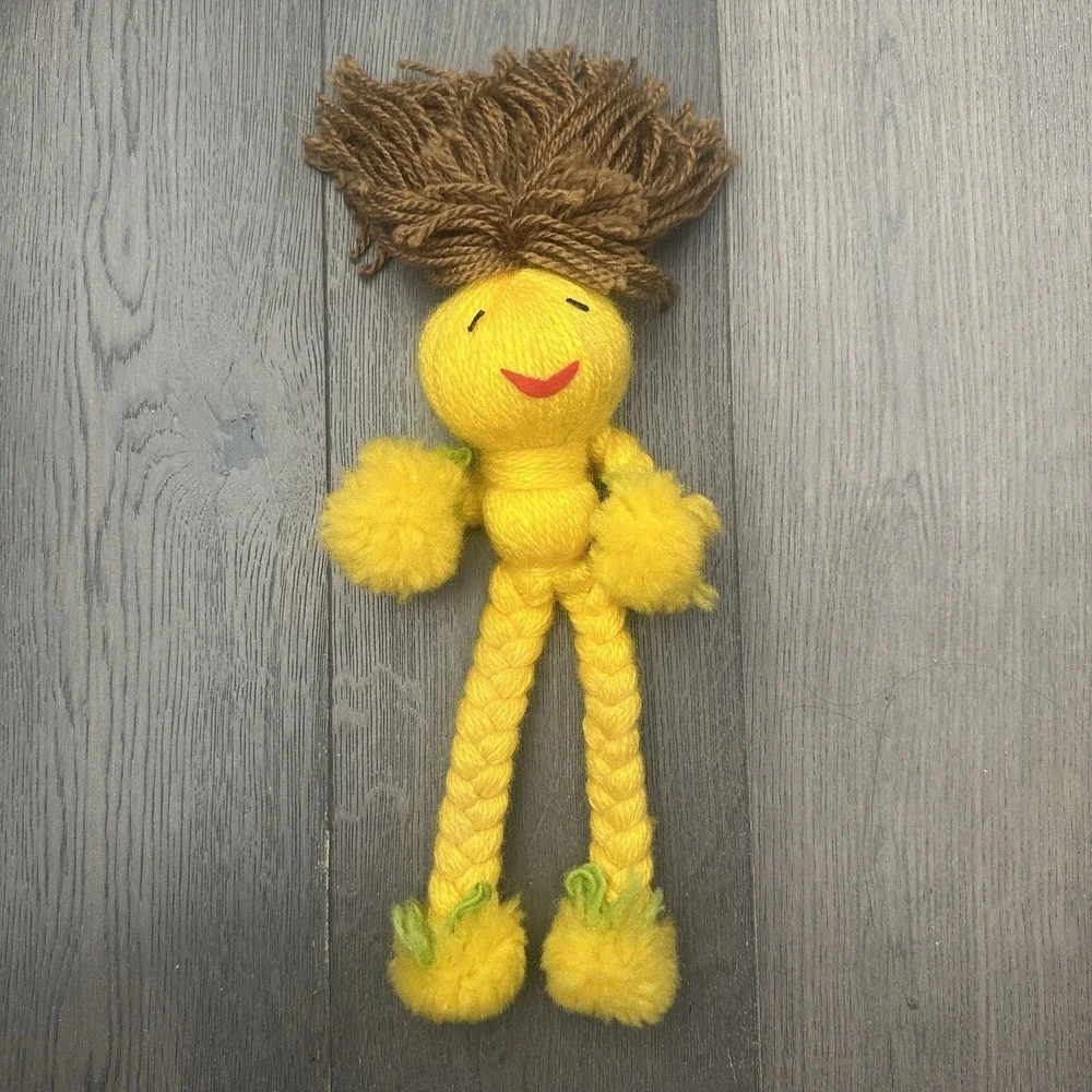 VTG 60'sHandmade Yarn Rag Cloth Doll 16